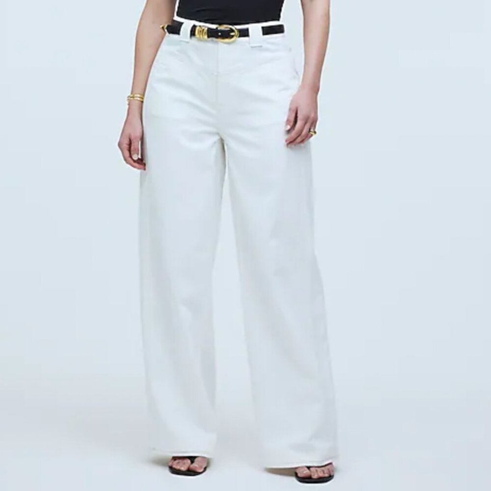 NWT Madewell Curvy Superwide-Leg Jean White
